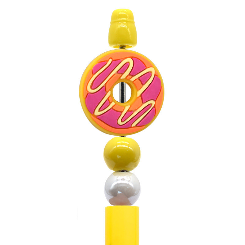 Wholesale Ranbom100pcs/pack  Donut Series Beaded DIY Accessories Pen Decoration Pvc Bead